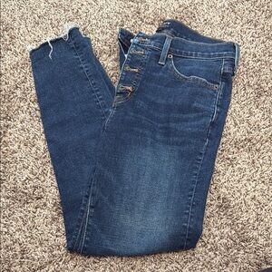 J Crew Factory 10” high rise skinny with button fly